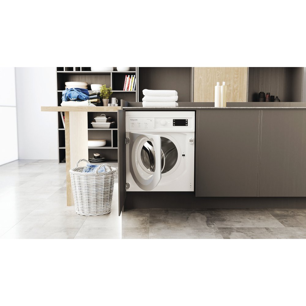 Hotpoint BIWMHG81485UK Integrated Washing Machine, 8kg, 1400 Spin, White, B Rated - image 13