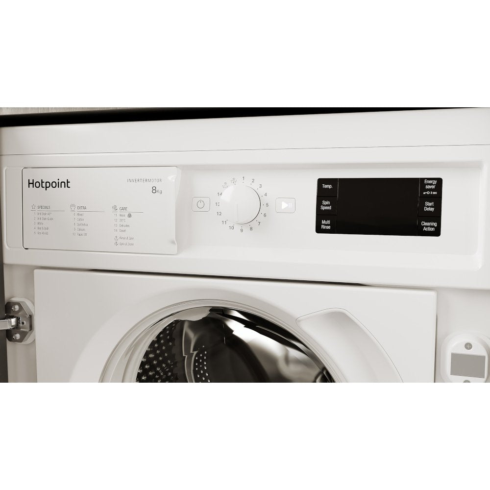 Hotpoint BIWMHG81485UK Integrated Washing Machine, 8kg, 1400 Spin, White, B Rated - image 8