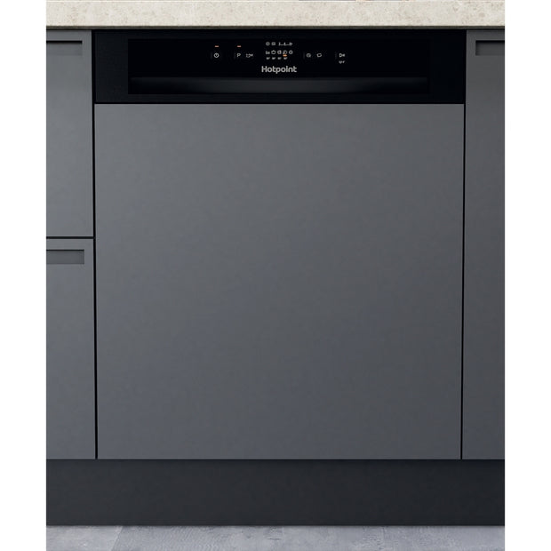 Hotpoint H3BL626BUK Semi Integrated Dishwasher, 14 Place Settings, E Rated - image 1