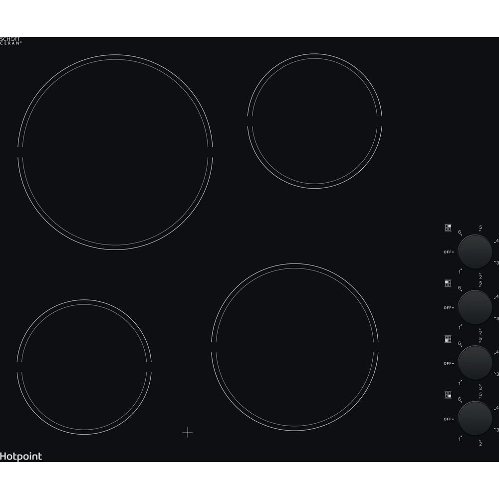 Hotpoint HR620RH 58cm Ceramic Hob, Black - image 1
