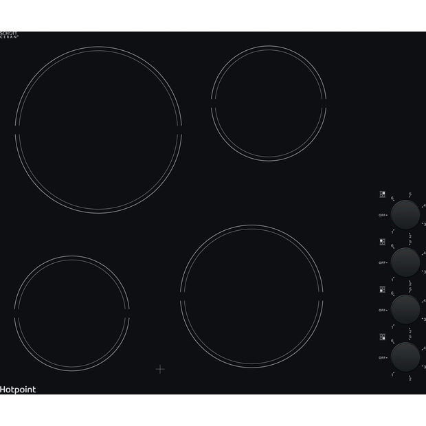 Hotpoint HR620RH 58cm Ceramic Hob, Black - image 1