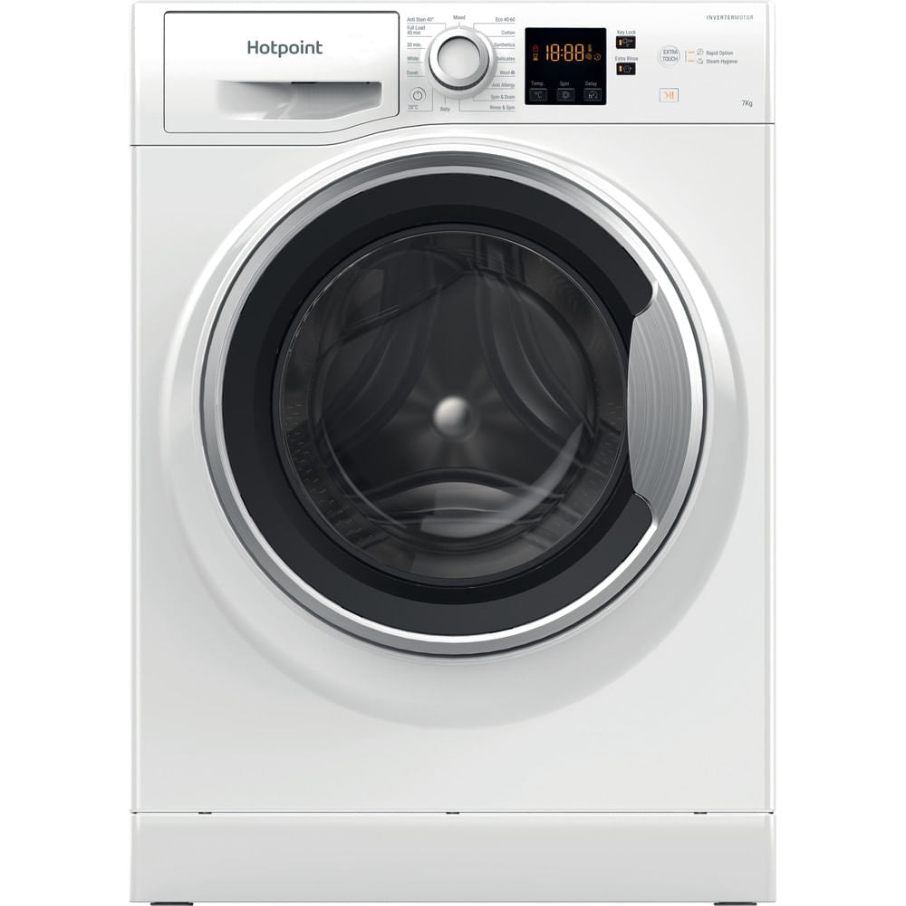 Hotpoint NSWE7469WSUK Washing Machine, 7kg, 1400 Spin, White, A Rated - image 1