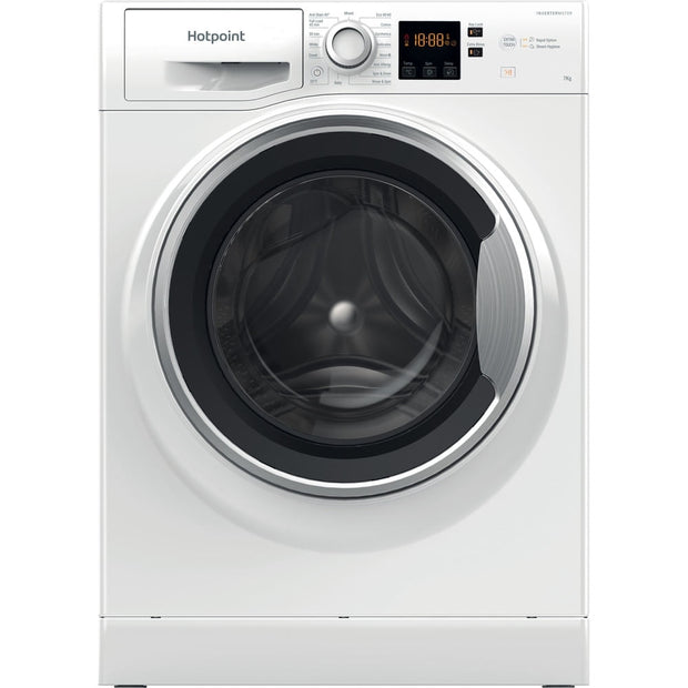 Hotpoint NSWE7469WSUK Washing Machine, 7kg, 1400 Spin, White, A Rated - image 1