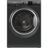 Hotpoint NSWM 7469 BS UK Washing Machine, 7kg, 1400 Spin, Black, A Rated - image 1