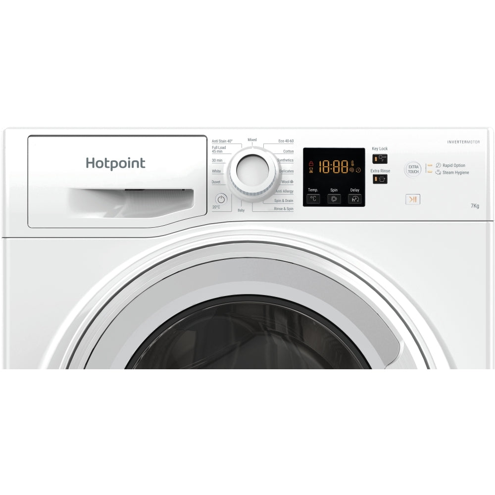 Hotpoint NSWM 7469 W UK Washing Machine, 7kg, 1400 Spin, White, A Rated - image 6