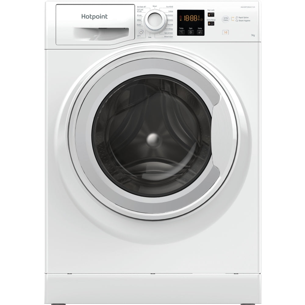 Hotpoint NSWM 7469 W UK Washing Machine, 7kg, 1400 Spin, White, A Rated - image 1