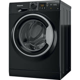 Hotpoint NSWM 846 BS UK Washing Machine, 8kg, 1400 Spin, Black, A Rated - image 2