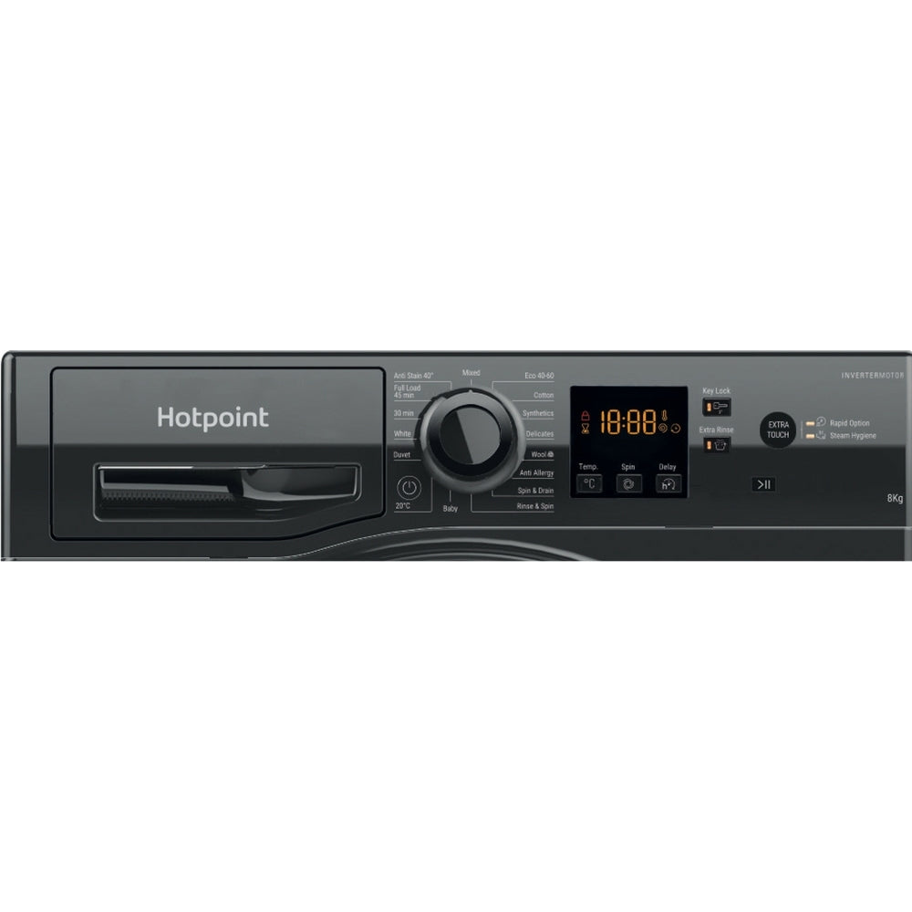 Hotpoint NSWM 846 BS UK Washing Machine, 8kg, 1400 Spin, Black, A Rated - image 11