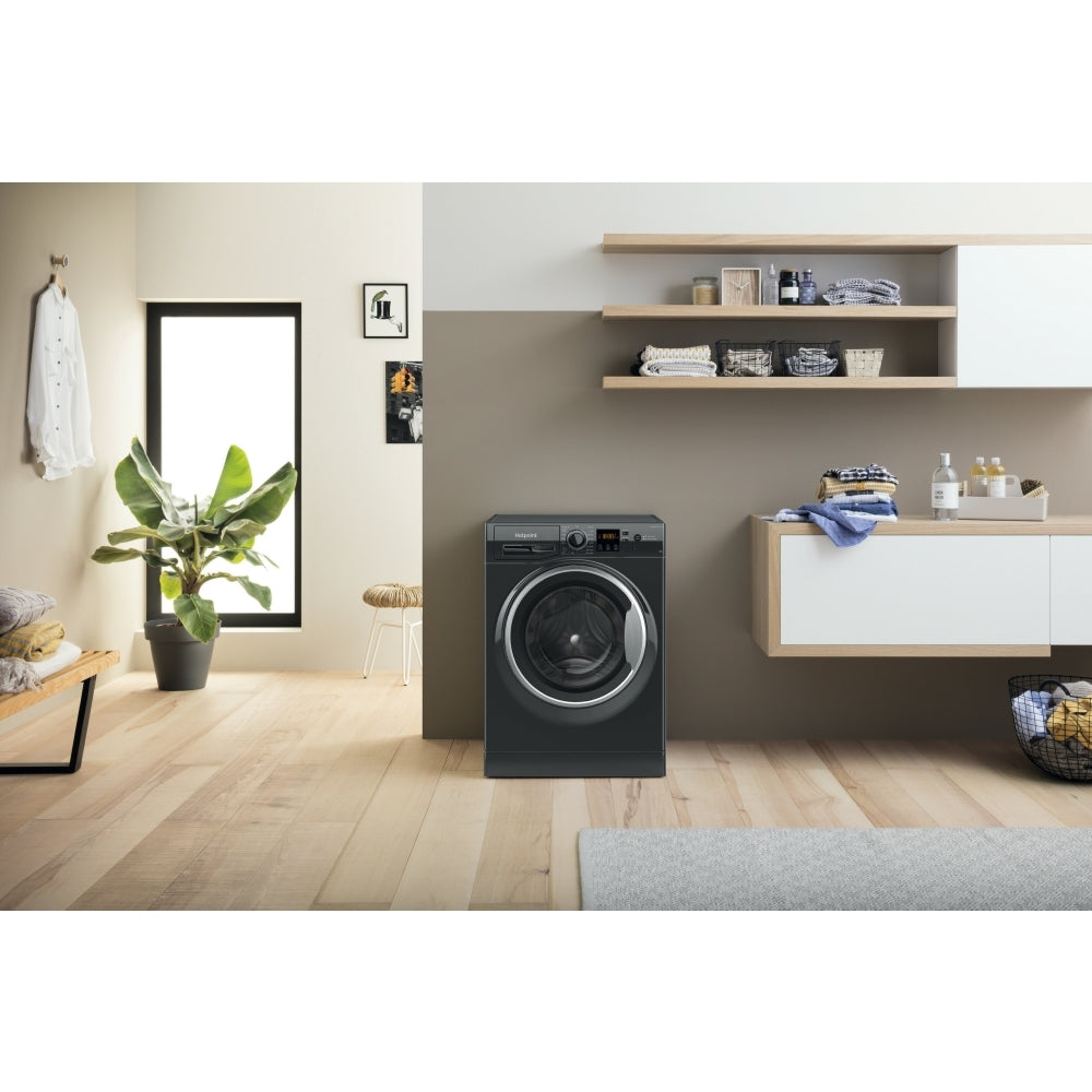 Hotpoint NSWM 846 BS UK Washing Machine, 8kg, 1400 Spin, Black, A Rated - image 17