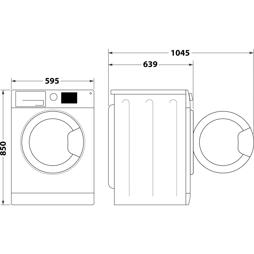 Hotpoint NSWM 1046 GG UK Washing Machine, 10kg, 1400 Spin, Grey, A Rated - image 12