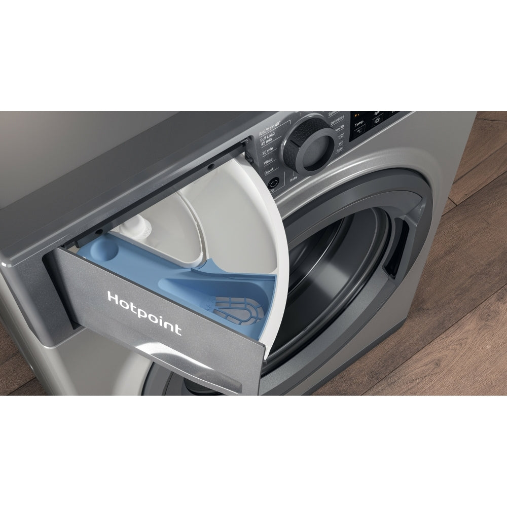 Hotpoint NSWM 1046 GG UK Washing Machine, 10kg, 1400 Spin, Grey, A Rated - image 10