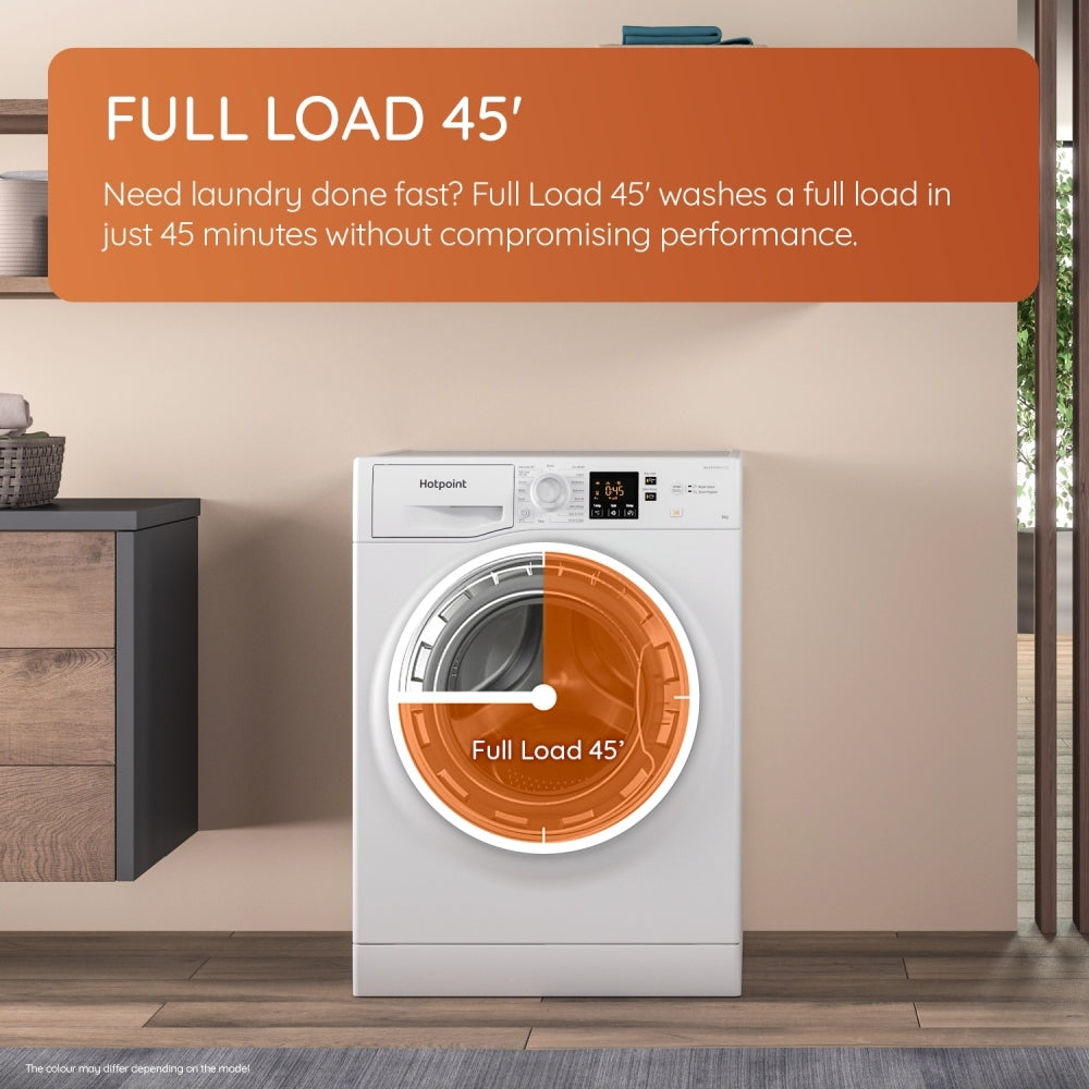 Hotpoint NSWM 946 W UK Washing Machine, 9kg, 1400 Spin, White, A Rated - image 3