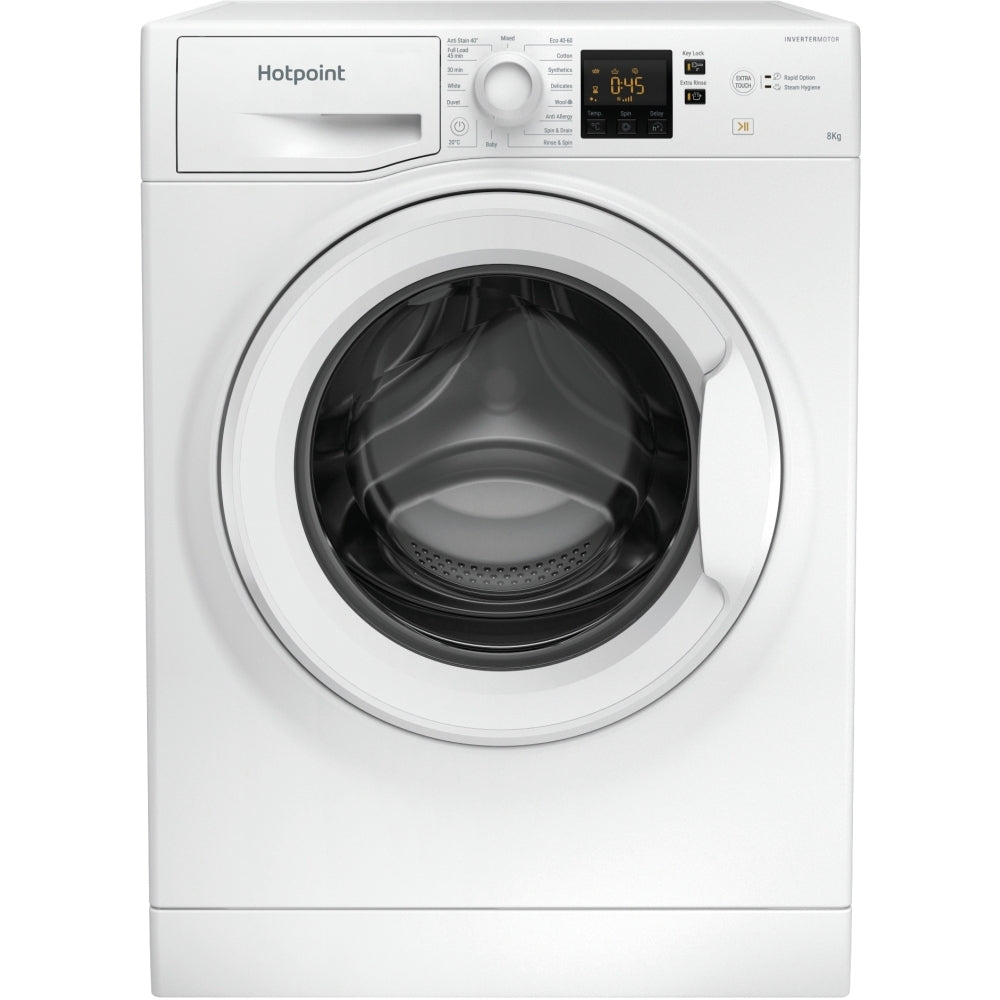 Hotpoint NSWM 946 W UK Washing Machine, 9kg, 1400 Spin, White, A Rated - image 1