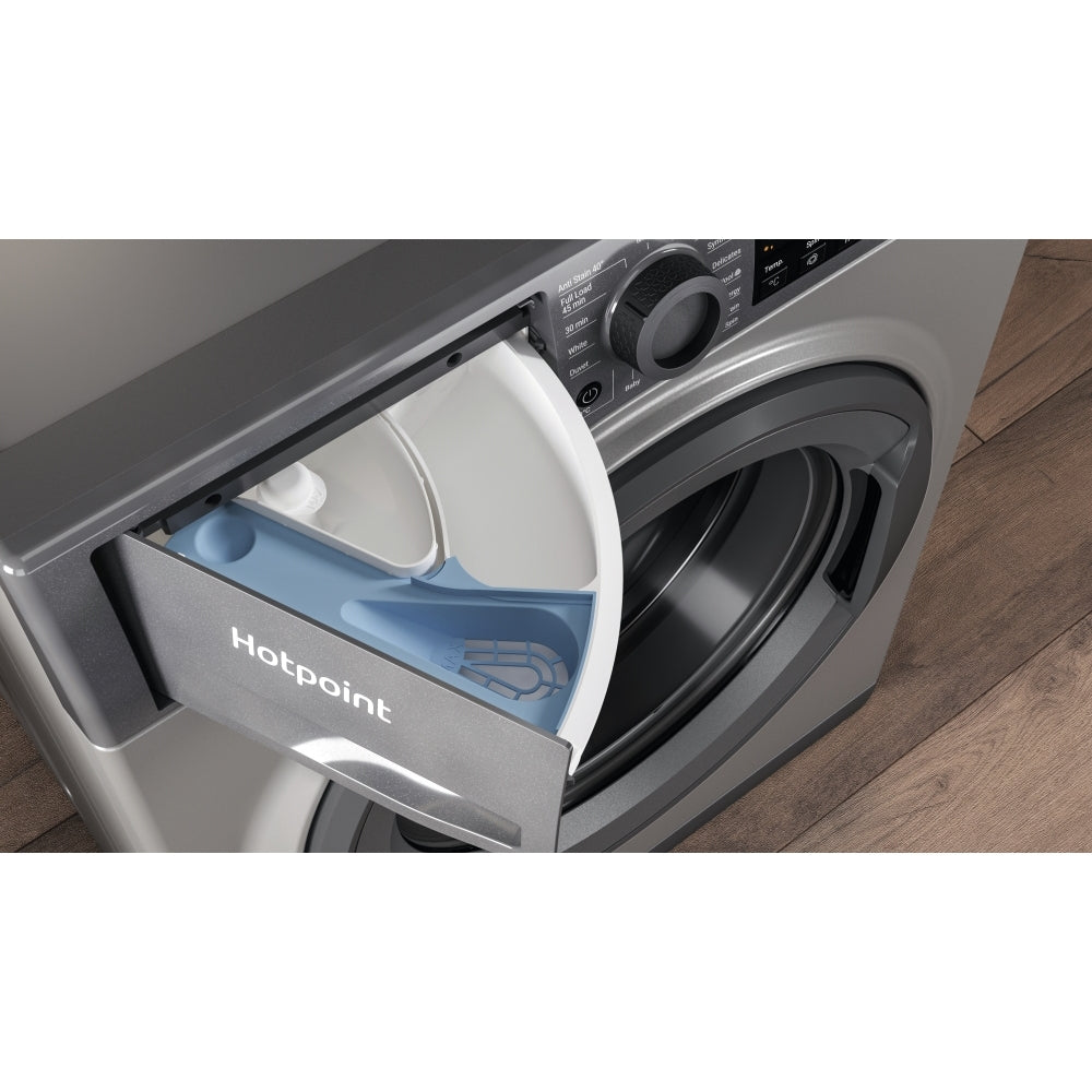 Hotpoint NSWM 946 GG UK Washing Machine, 9kg, 1400 Spin, Grey, A Rated - image 13