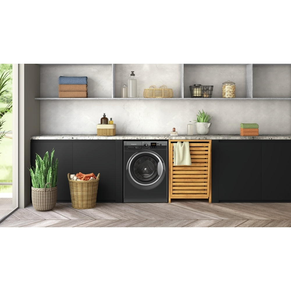 Hotpoint NSWM 946 BS UK Washing Machine, 9kg, 1400 Spin, Black, A Rated - image 12