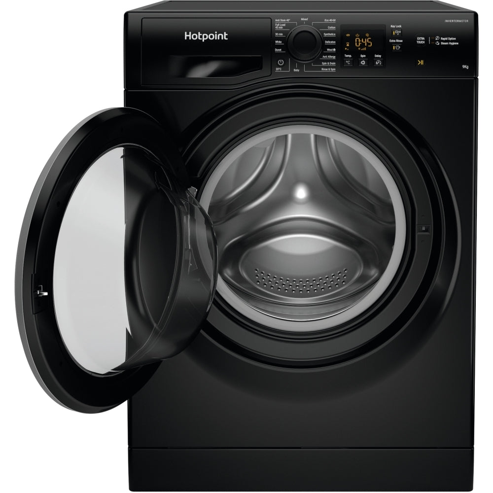 Hotpoint NSWM 946 BS UK Washing Machine, 9kg, 1400 Spin, Black, A Rated - image 7