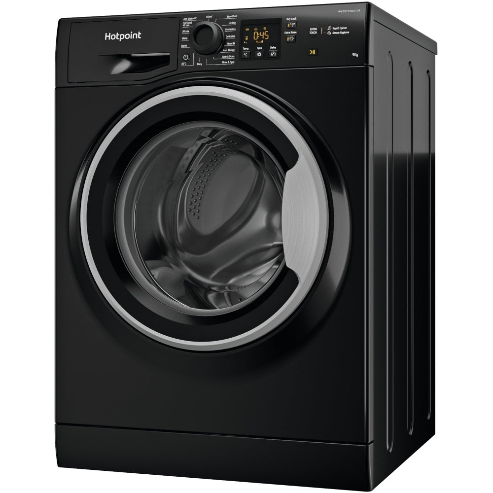 Hotpoint NSWM 946 BS UK Washing Machine, 9kg, 1400 Spin, Black, A Rated - image 8
