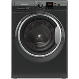Hotpoint NSWM 946 BS UK Washing Machine, 9kg, 1400 Spin, Black, A Rated - image 1