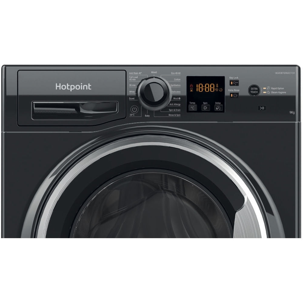 Hotpoint NSWF946BSUK Washing Machine, 9kg, 1400 Spin, Black, A Rated - image 6