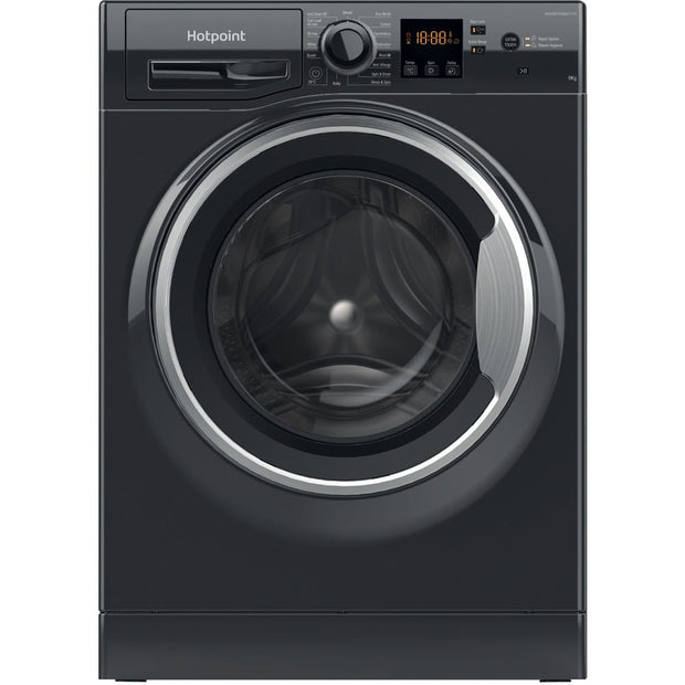Hotpoint NSWF946BSUK Washing Machine, 9kg, 1400 Spin, Black, A Rated - image 1