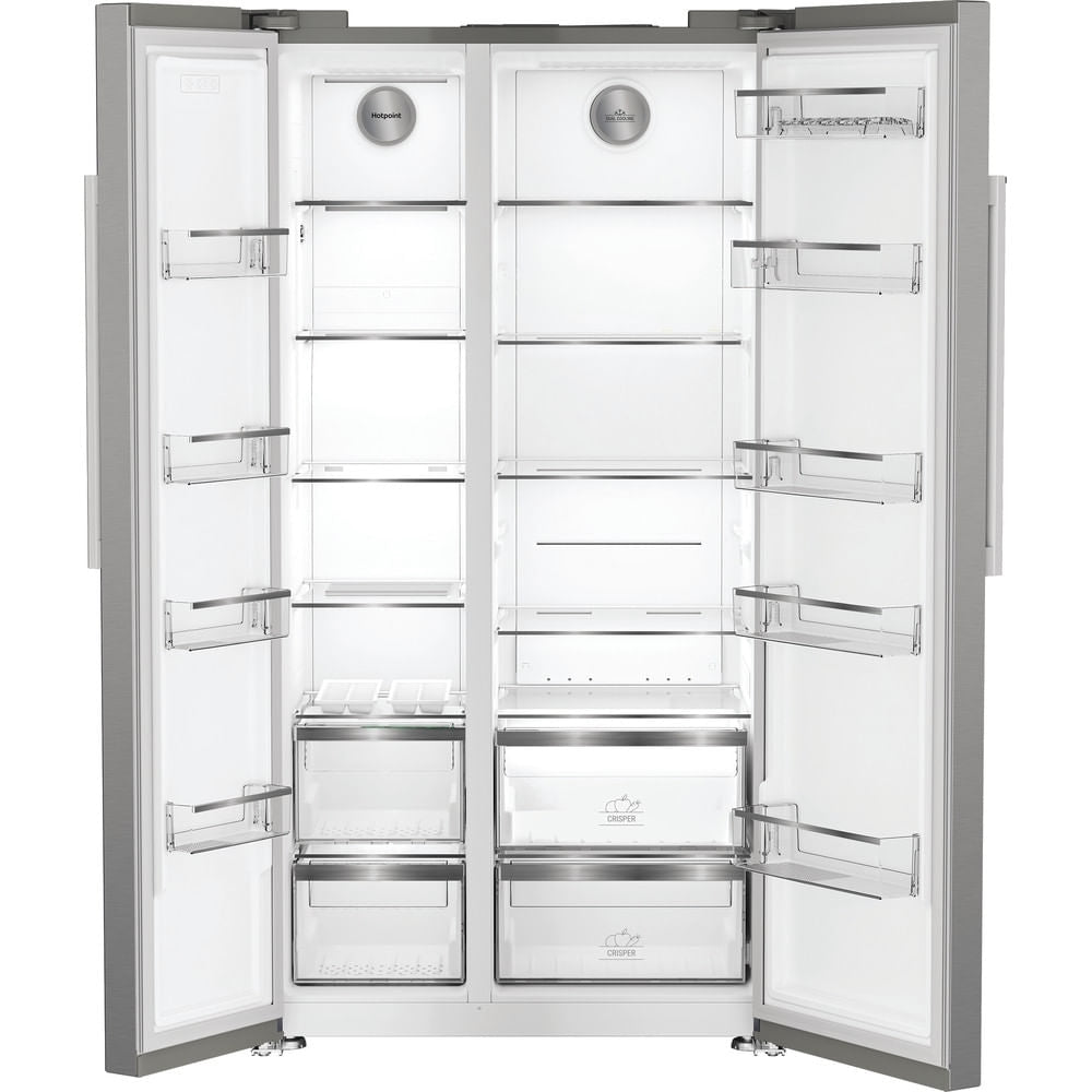 Hotpoint HPG2 6592 XP4UK American Fridge Freezer, Stainless Steel, E Rated, Non-Plumbed - image 3