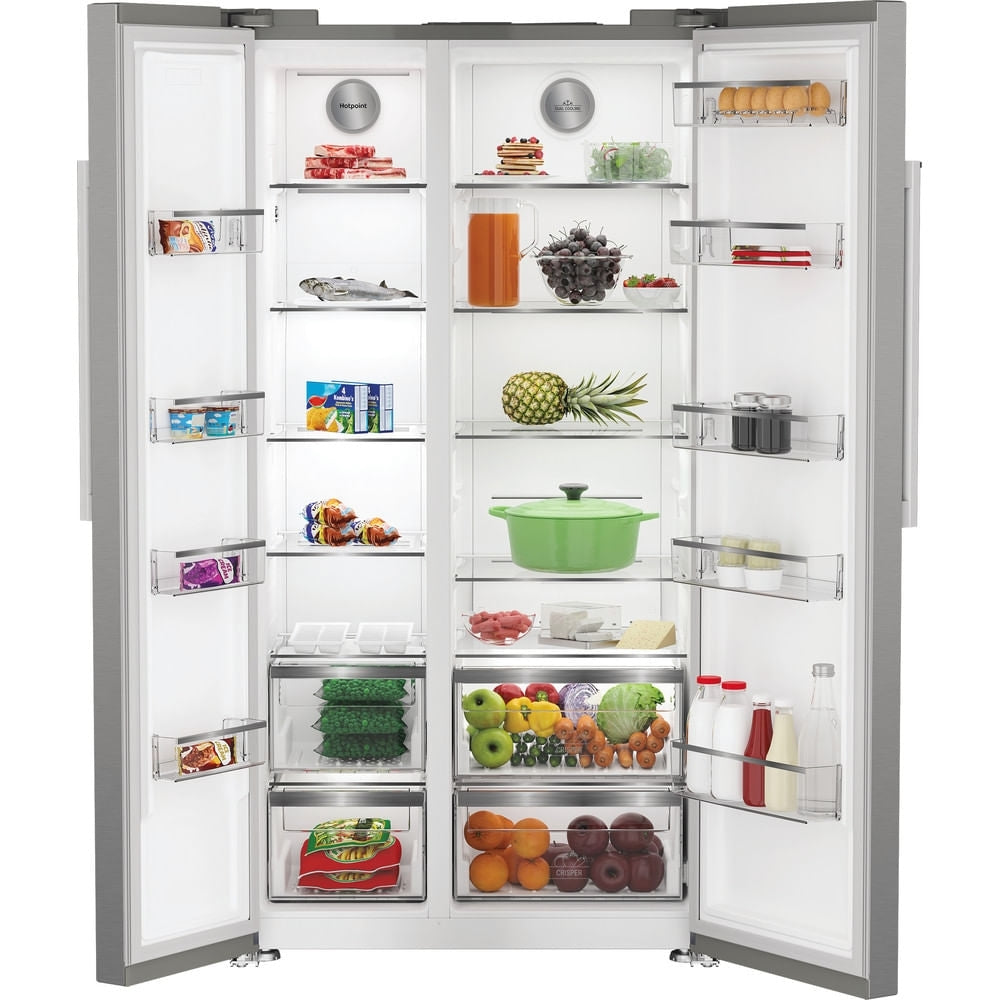 Hotpoint HPG2 6592 XP4UK American Fridge Freezer, Stainless Steel, E Rated, Non-Plumbed - image 4
