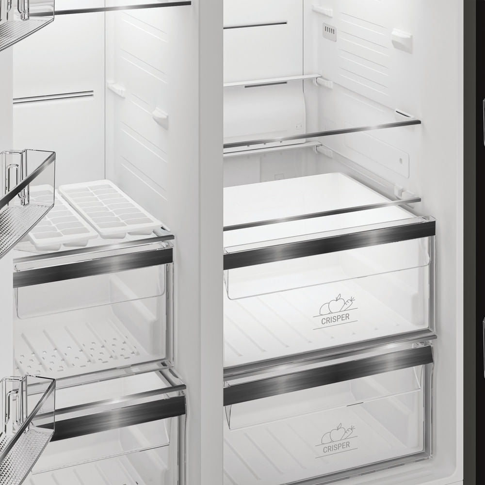 Hotpoint HPG2 6592 XP4UK American Fridge Freezer, Stainless Steel, E Rated, Non-Plumbed - image 6