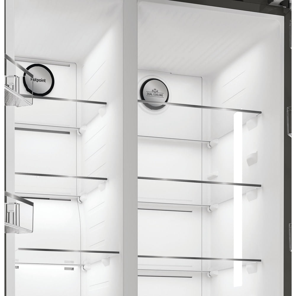 Hotpoint HPG2 6592 XP4UK American Fridge Freezer, Stainless Steel, E Rated, Non-Plumbed - image 7