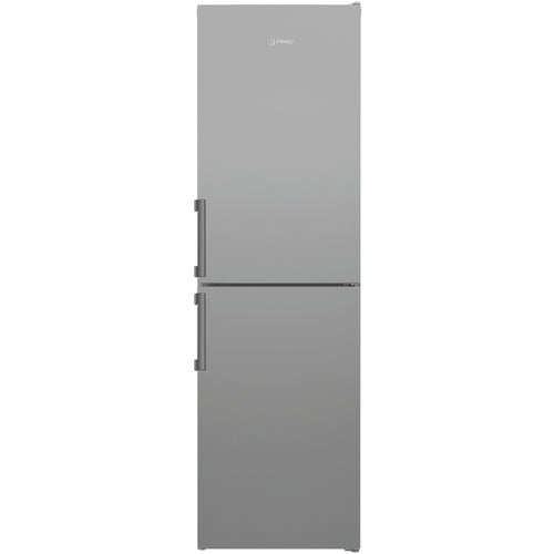 Indesit IKNH 1261 S4UK No Frost Fridge Freezer, 50/50, Silver, E Rated