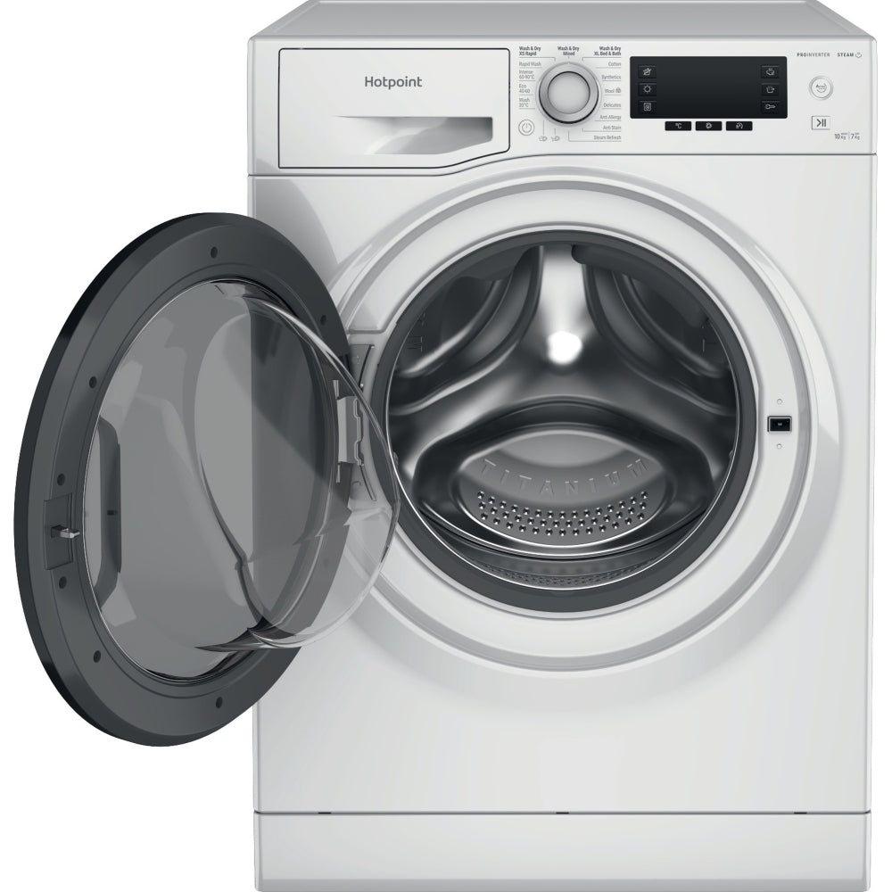 Hotpoint NDD 10748 DA UK Washer Dryer, 10kg/7kg, 1400 Spin, White, C Rated - image 7
