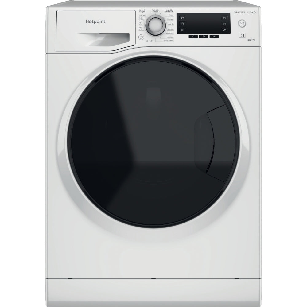 Hotpoint NDD 10748 DA UK Washer Dryer, 10kg/7kg, 1400 Spin, White, C Rated - image 1