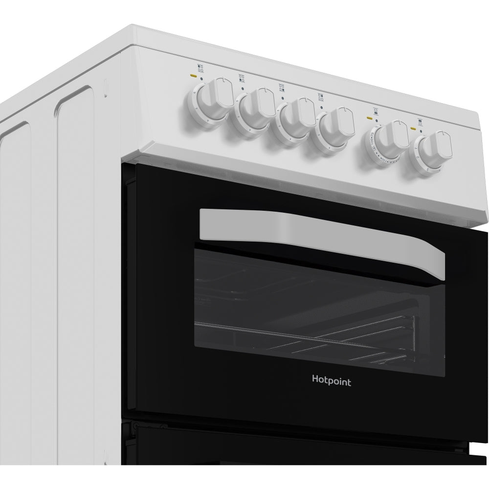 Hotpoint HTE5VCW Ceramic Electric Cooker with Separate Grill, White, A Rated - image 4