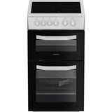 Hotpoint HTE5VCW Ceramic Electric Cooker with Separate Grill, White, A Rated - image 1