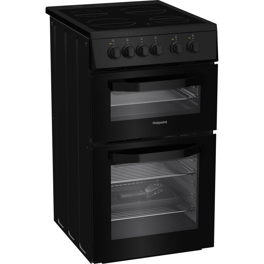 Hotpoint HTE5VCB Ceramic Electric Cooker with Separate Grill, Black, A Rated - image 3