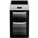 Hotpoint HDE5VDCW Ceramic Electric Cooker with Double Oven, White, A Rated - image 1