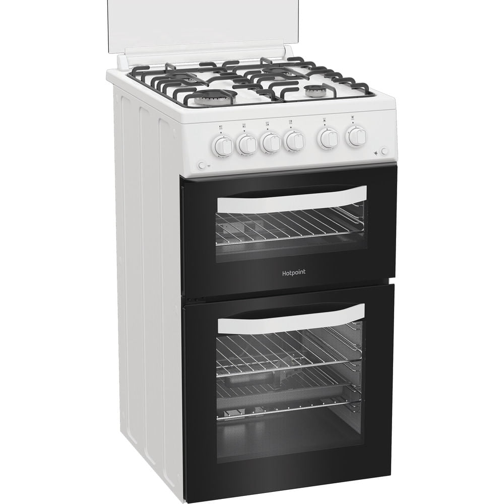 Hotpoint HDG5GCW Gas Cooker with Double Oven, White, A+ Rated - image 3