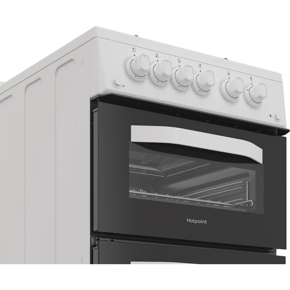 Hotpoint HDG5GCW Gas Cooker with Double Oven, White, A+ Rated - image 6
