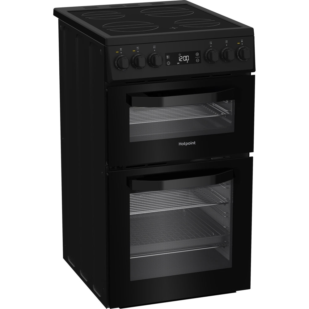 Hotpoint HDE5VDCB Ceramic Electric Cooker with Double Oven, Black, A Rated - image 3