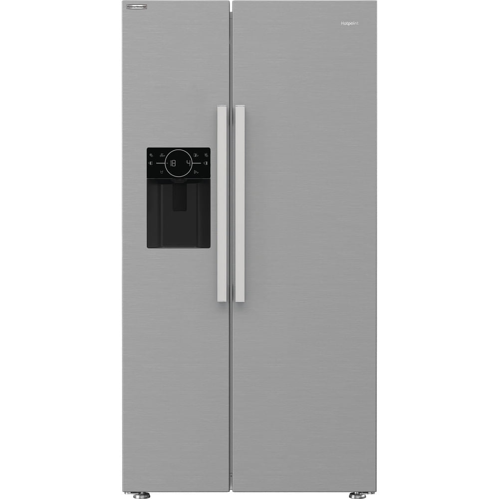 Hotpoint HPG2 6573W XP4UK American Fridge Freezer, Silver, E Rated, Plumbed - image 1