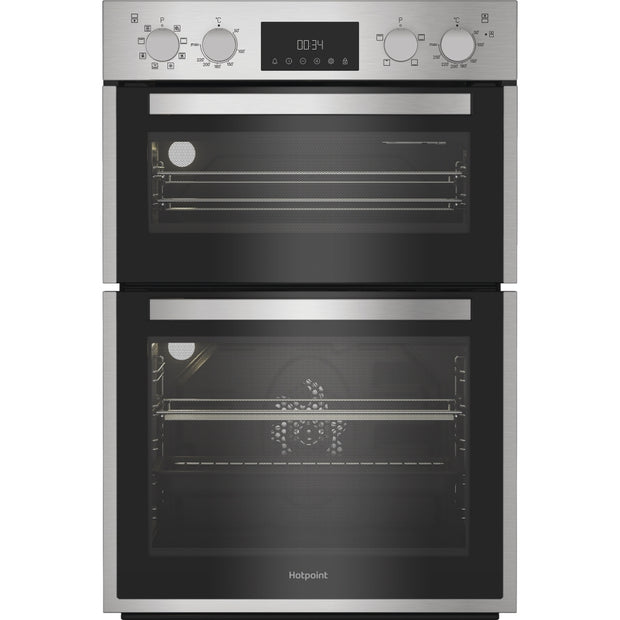 Hotpoint DIH 82D IX Built-In Electric Double Oven, Stainless Steel, A Rated - image 1