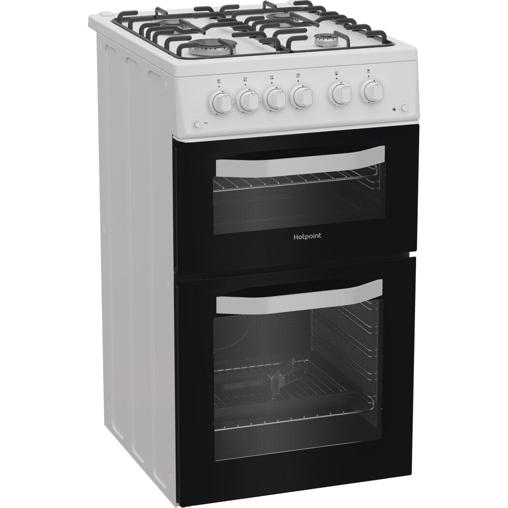 Hotpoint HTG5GCW Gas Cooker with Separate Grill, White, A+ Rated - image 3