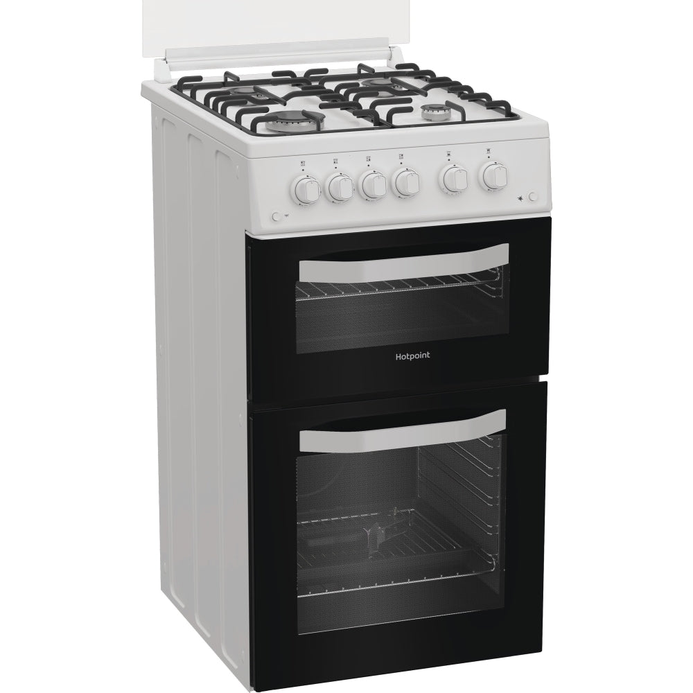 Hotpoint HTG5GCWL Gas Cooker with Separate Grill, White, A+ Rated - image 5