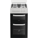 Hotpoint HTG5GCWL Gas Cooker with Separate Grill, White, A+ Rated - image 1