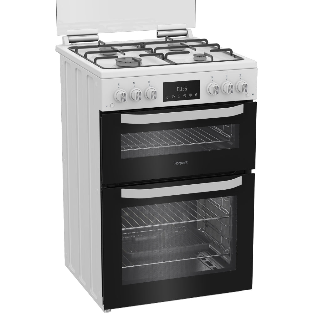 Hotpoint HTG6GDCW Gas Cooker with Separate Grill, White, A+ Rated - image 3