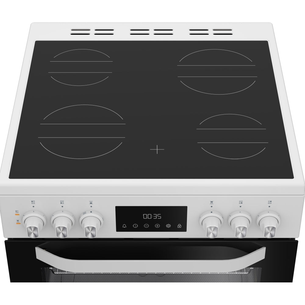 Hotpoint HDE6VDW Ceramic Electric Cooker with Double Oven, White, A Rated - image 5