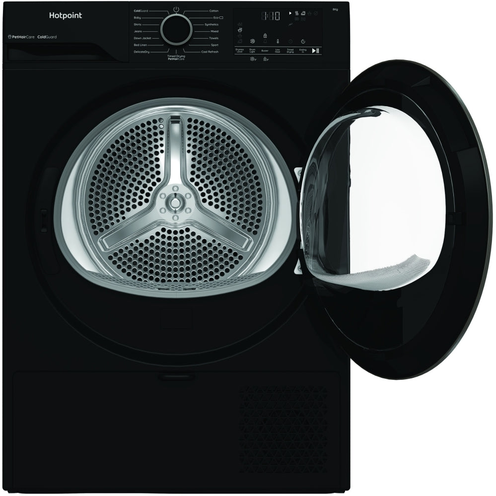 Hotpoint C HSD 82M BB UK Heat Pump Tumble Dryer, 8kg, Black, A+ Rated - image 2
