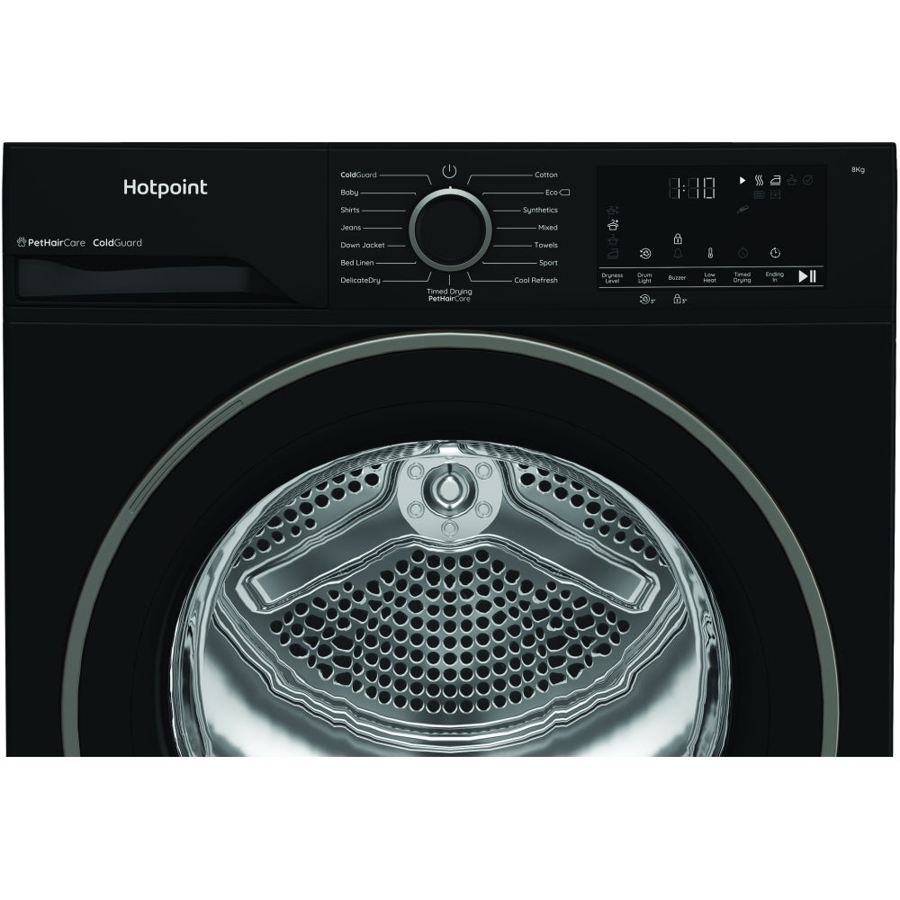 Hotpoint C HSD 82M BB UK Heat Pump Tumble Dryer, 8kg, Black, A+ Rated - image 9