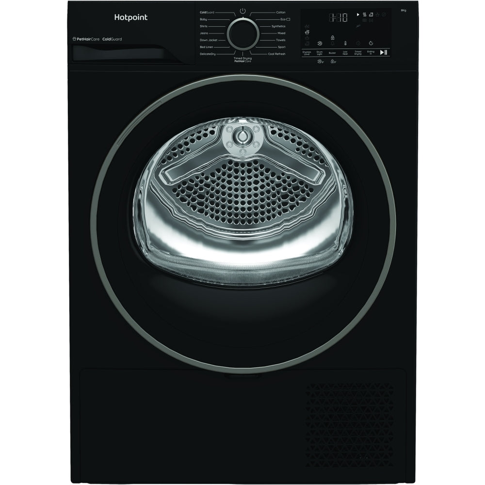 Hotpoint C HSD 82M BB UK Heat Pump Tumble Dryer, 8kg, Black, A+ Rated - image 1