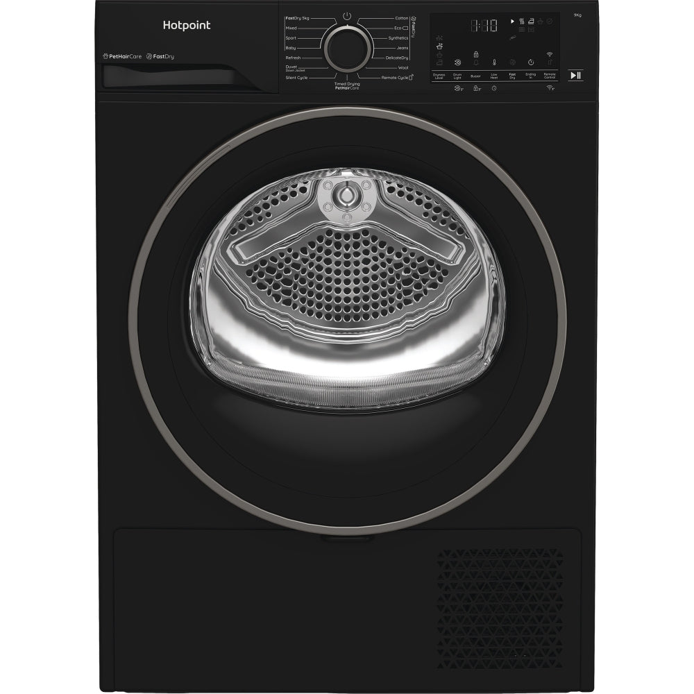Hotpoint C HD 94M BBS UK Heat Pump Tumble Dryer, 9kg, Black, A+++ Rated - image 1