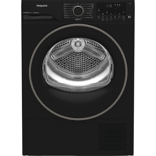 Hotpoint C HD 94M BBS UK Heat Pump Tumble Dryer, 9kg, Black, A+++ Rated - image 1